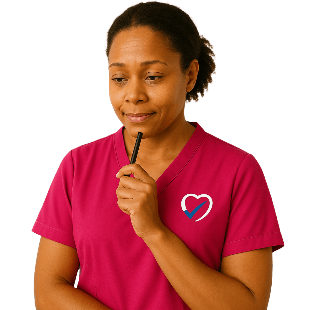 Care professional downward