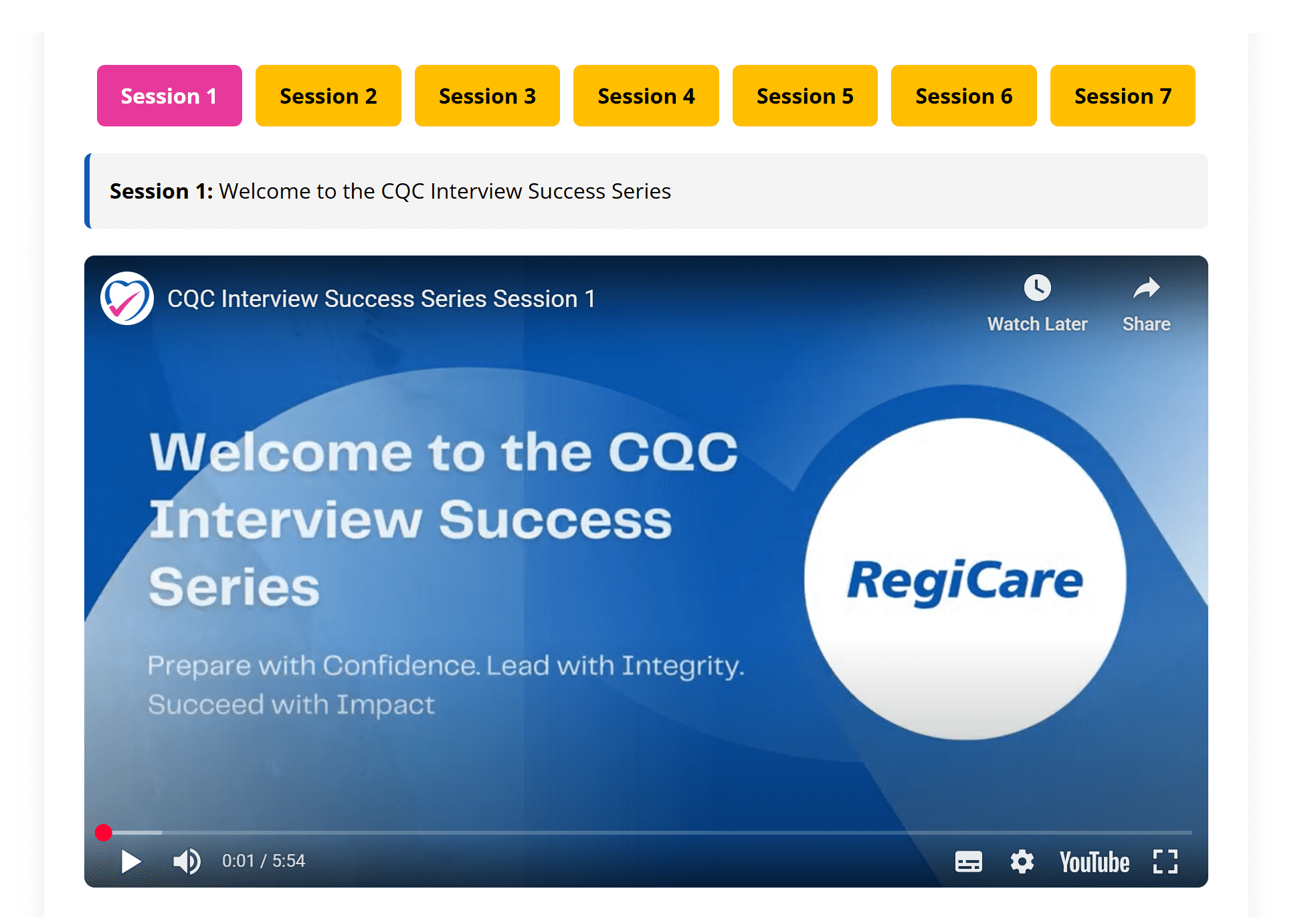 Webinar Sessions