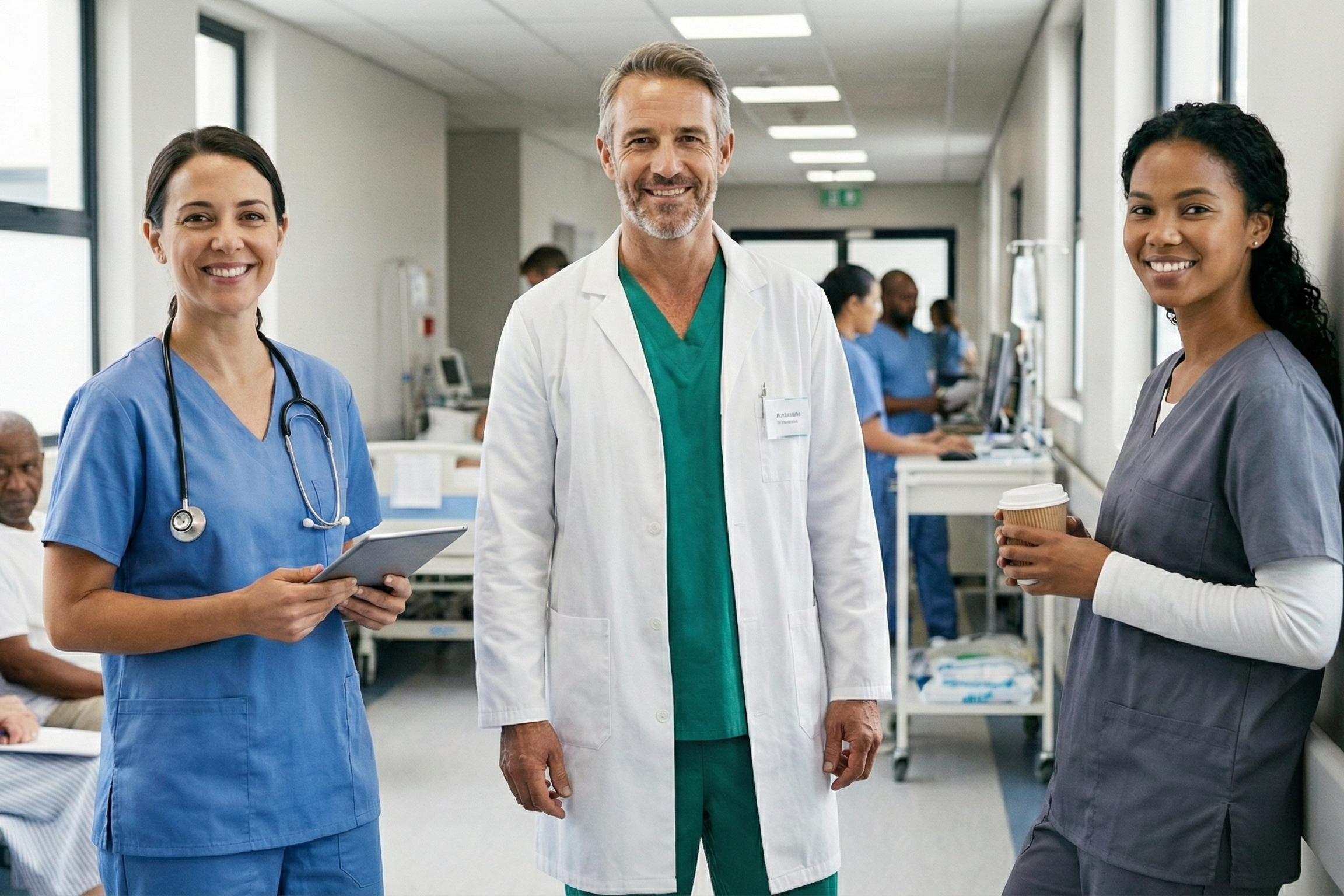 Group of healthcare agency staff